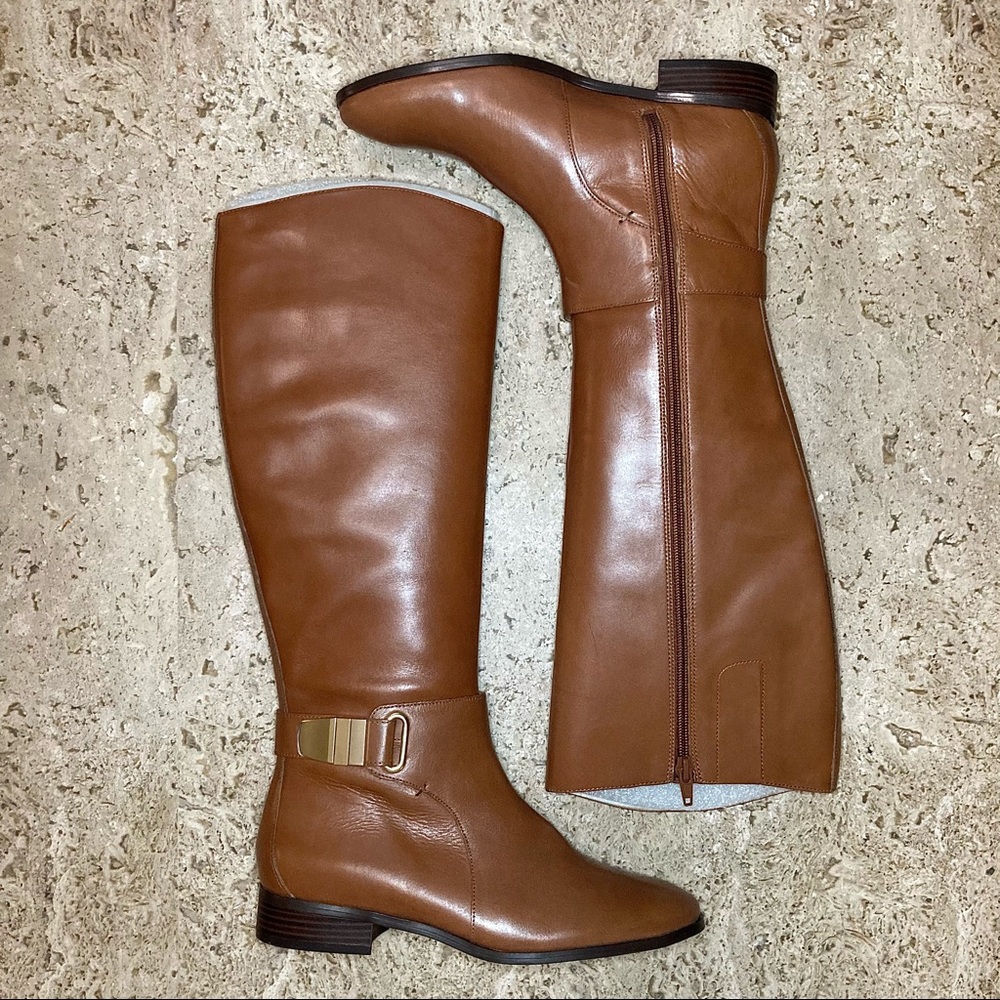 Nine West Hailene Leather Riding Boots. Women’s 7.5